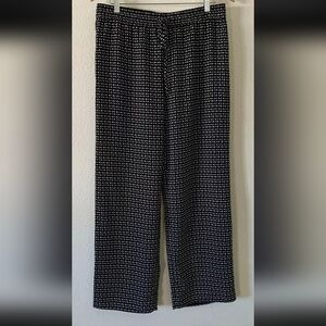 Loft polka dot drawstring pants M